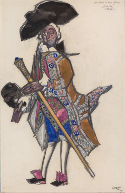 Bozzetto per il balletto Le Signore Allegre di Scarlatti da Leon Bakst