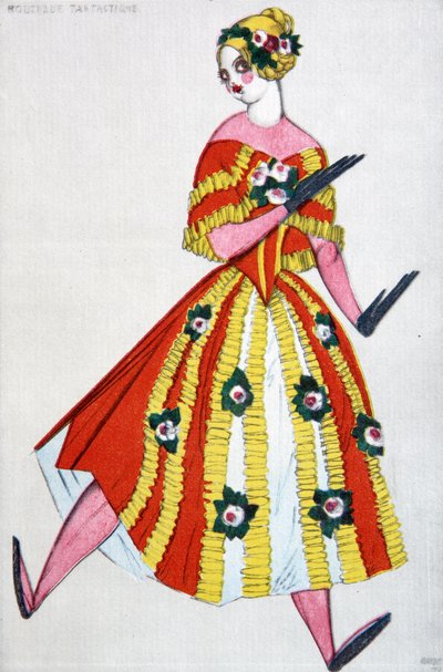Costume per il balletto Il negozio di giocattoli magici di G. Rossini da Leon Bakst