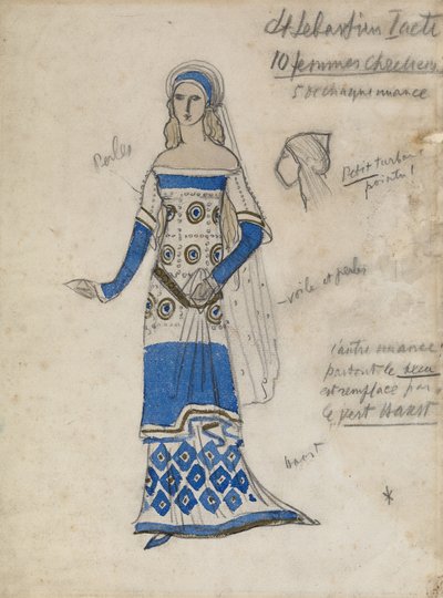 Costume per il dramma Il martirio di San Sebastiano di Gabriele D