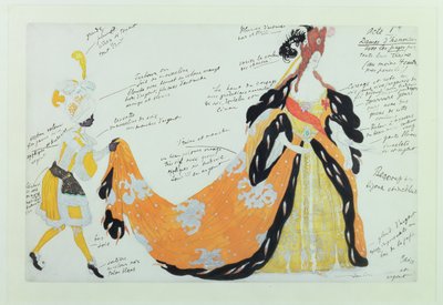 Costume per Lady e il suo paggio, per il balletto Diaghilev da Leon Bakst
