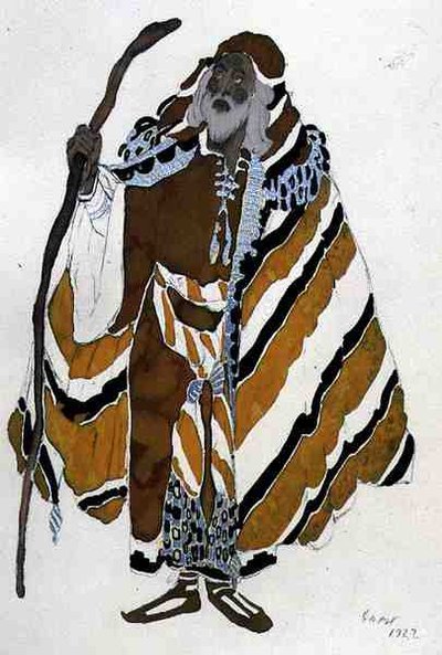 Costume per il Vecchio in Giallo, da Il Martire di San Sebastiano da Leon Bakst