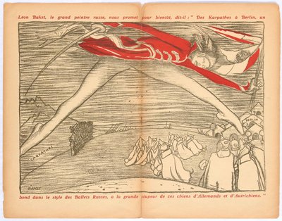 Des Karpathes a Berlino, un salto nello stile dei balletti russi, c. 1915 da Leon Bakst