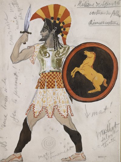 Design per il costume di Pollux in 