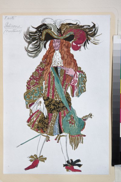 Galisson, costume per il balletto La bella addormentata di Piotr Tchaikovsky da Leon Bakst