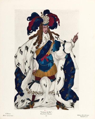 Re. Costume per il balletto La bella addormentata di P. Tchaikovsky da Leon Bakst