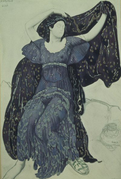 Ninfa Eco. Costume per il balletto Narcisse di N. Tcherepnin, 1911 da Leon Bakst