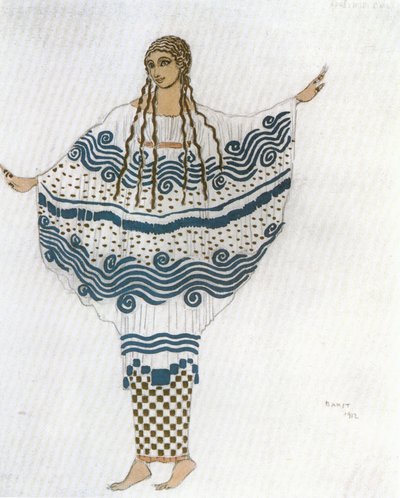 Ninfa, bozzetto di costume per il balletto di Claude Debussy "L