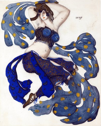 Odalisca. Costume per il balletto Sheherazade di N. Rimsky-Korsakov - Bakst, Leon (1866-1924) - 1910 - Collezione privata da Leon Bakst