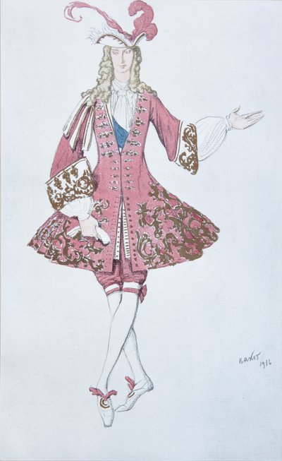 Page de la princesse. Costume per il balletto La Bella Addormentata di P. Tchaikovsky da Leon Bakst