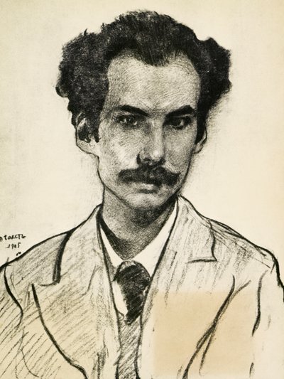 Ritratto di Boris Nikolaevich Bugaev da Leon Bakst