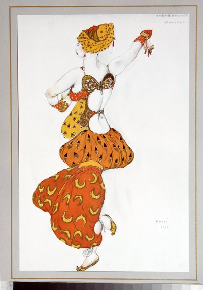 Balletto russo: Odalisca per "Sheherazade" diretto da Michel Fokine da Leon Bakst