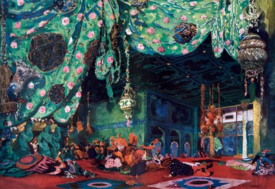 Scenografia per il balletto Scheherazade, c1913 da Leon Bakst
