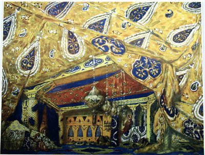 Scenografia per il balletto Sheherazade di N. Rimsky-Korsakov, 1910 da Leon Bakst