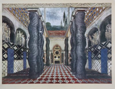 Scenografia per il dramma Il martirio di San Sebastiano di Gabriele D