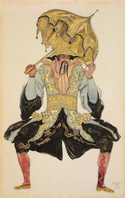 Il mandarino cinese, costume per "La bella addormentata", 1921 da Leon Bakst