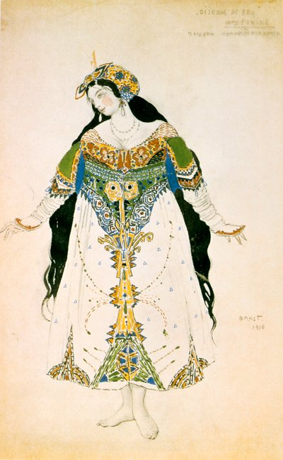 La Tsarevna, costume per la produzione dei Ballets Russes di L