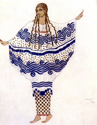 Il pomeriggio di un fauno di Claude Debussy, costume di Léon Bakst da Leon Bakst