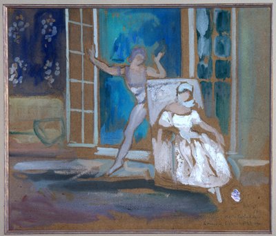 Vaslav Nijinski (1889-1950) e Tamara Karsavina (1885-1978) nel balletto "Le spectre de la rose" da Leon Bakst