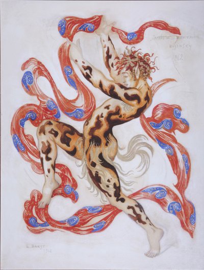 Vaslav Nijinsky nel balletto Il pomeriggio di un fauno di C. Debussy da Leon Bakst