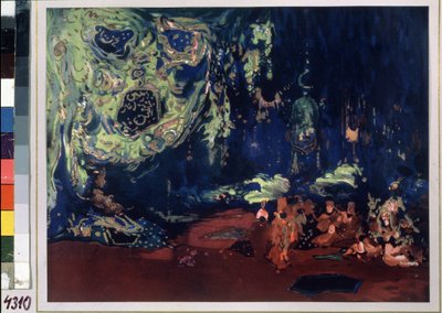 Scenografia per il balletto "Sheherazade" diretto da Nikolai Rimski-Korsakov da Leon Bakst
