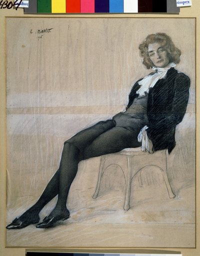 Ritratto della scrittrice Zinaida Gippius (1869-1945) da Leon Bakst