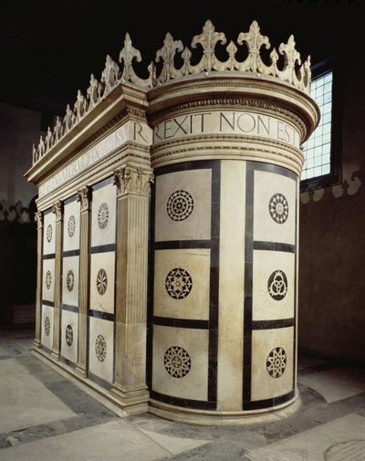 Il piccolo tempio del Santo Sepolcro nella Cappella Rucellai, 1467 (marmo) da Leon Battista Alberti