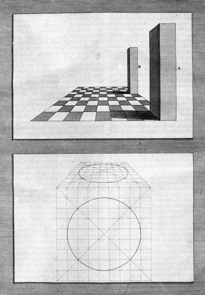 Trattati di architettura, prospettiva e geometria: tavola tratta da "De Architectura Libri decem" di Leon Battista Alberti (1404-1472), architetto, matematico, poeta italiano del Rinascimento, Londra da Leon Battista Alberti