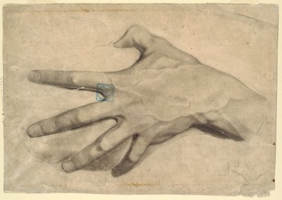 Disegno, studio di una mano, 1881-92 da Leon Dabo