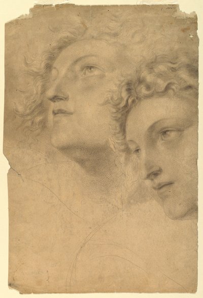 Disegno, Due teste femminili, 1886-92 da Leon Dabo