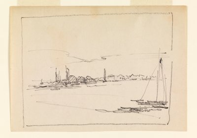 Paesaggio con barca a vela da Leon Dabo