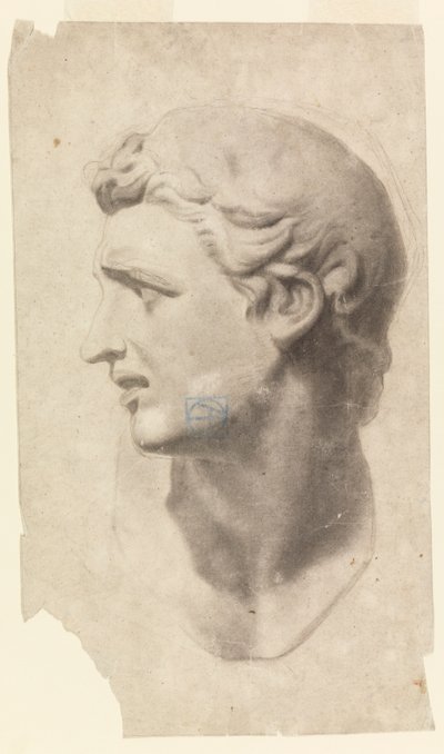 Studio di una testa maschile classica (da un calco in gesso) da Leon Dabo