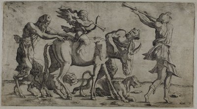Cupido con occhi bendati da Leon Davent