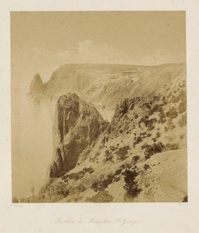 Le falesie del monastero di San Giorgio (Rochers du Monastere St. Georges) da Leon Eugéne Méhédin