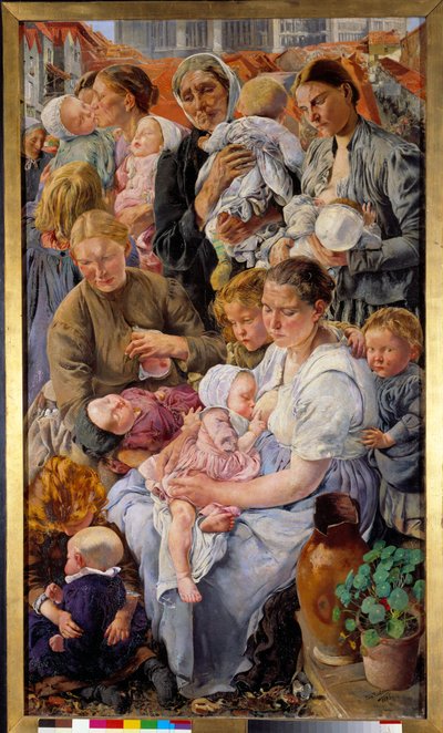Le età del lavoratore (Parte destra di un trittico) da Leon Henri Marie Frederic