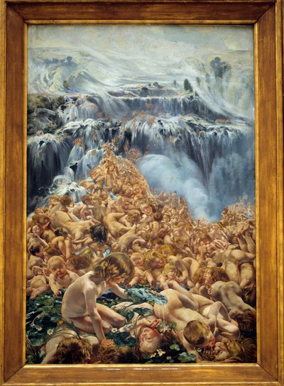 Il ghiacciaio, il torrente (parte sinistra del trittico "il ruscello") da Leon Henri Marie Frederic
