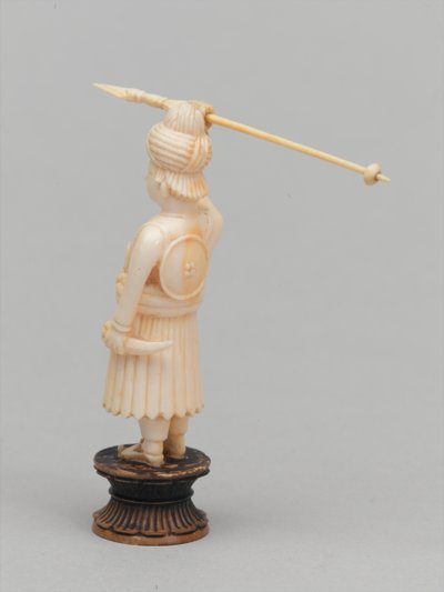 Pedone nero, pezzo degli scacchi, India, circa 1820 da Leon Hornecker