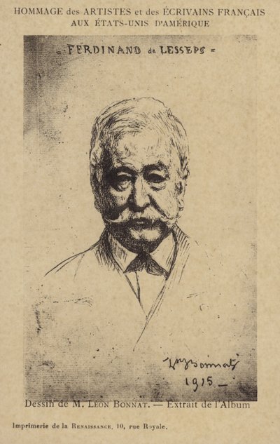 Ferdinand de Lesseps, imprenditore francese e costruttore di canali da Leon Joseph Florentin Bonnat