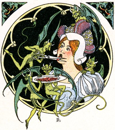 I diavoli scalpellano la lingua di una donna da Leon Lebegue