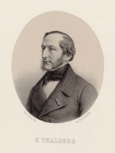 Ritratto del pianista e compositore Sigismund Thalberg da Leon Noel