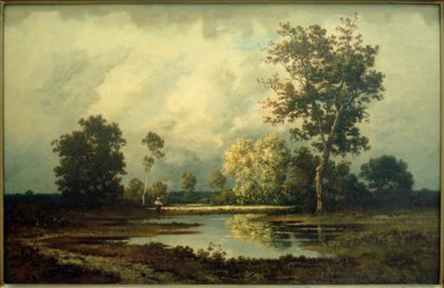 Paesaggio con stagno da Leon Richet