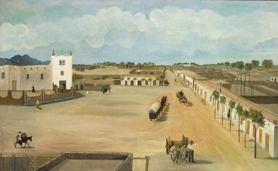 Vecchia Plaza di Mesilla, ca. 1885-1886 da Leon Trousset