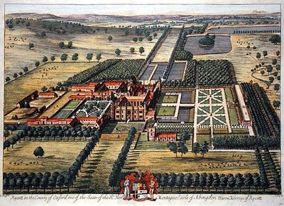 Rycott nella contea di Oxford inciso da Johannes Kip (c.1652-1722) da Leonard (after) Knyff