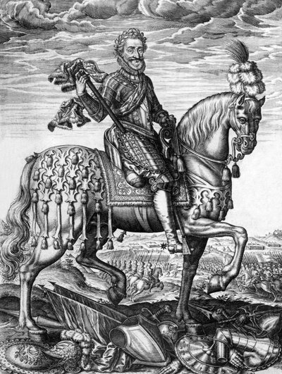 Enrico IV (1553-1610) re di Francia dal 1589 al 1610, incisione di Leonard Gaultier da Leonard Gaultier