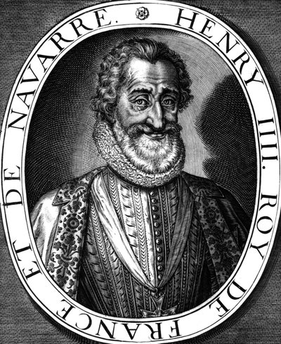 Enrico IV (1553-1610) re di Francia dal 1589 al 1610, incisione di Leonard Gaultier e N. de Mathoniere da Leonard Gaultier