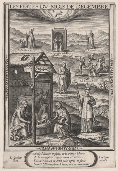 Le feste del mese di dicembre (La Natività) da Leonard Gaultier