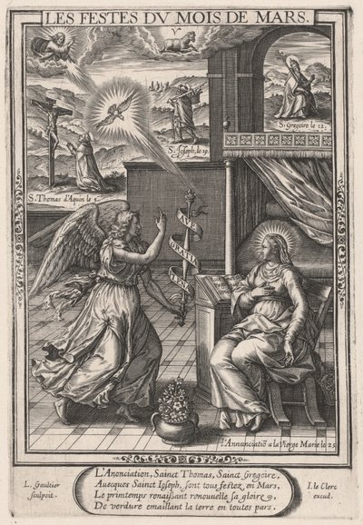 Les Festes du mois de Mars (Annunciazione) da Leonard Gaultier
