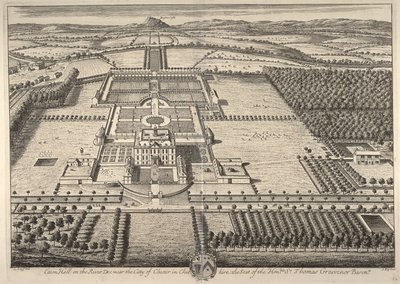 Eaton Hall sul fiume Dee vicino alla città di Chester nel Cheshire, la residenza dell