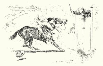 Un uomo andò a caccia a Reigate e desiderava saltare un cancello alto da Leonard Leslie Brooke