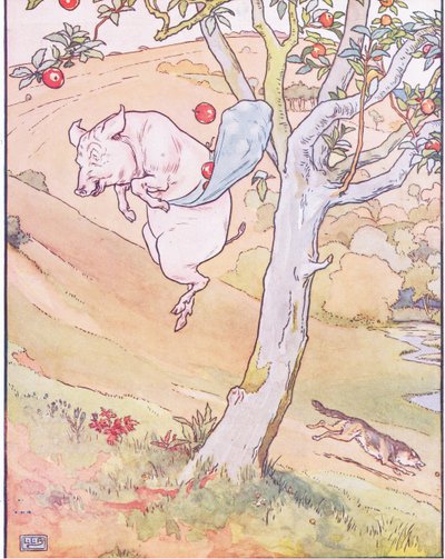 Sono belle mele? Sì, molto belle, disse il maialino, te ne lancerò una da Leonard Leslie Brooke