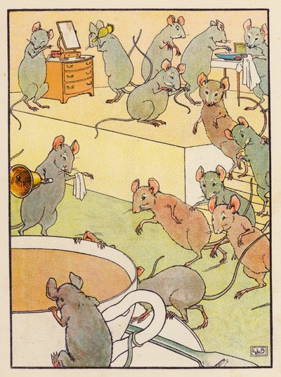 Calico Pie (litografia a colori) da Leonard Leslie Brooke